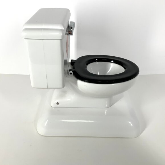 Original 1994 TOILET COIN BANK Makes Real Flushing Sound Novelty Commode Bank - Picture 6 of 10